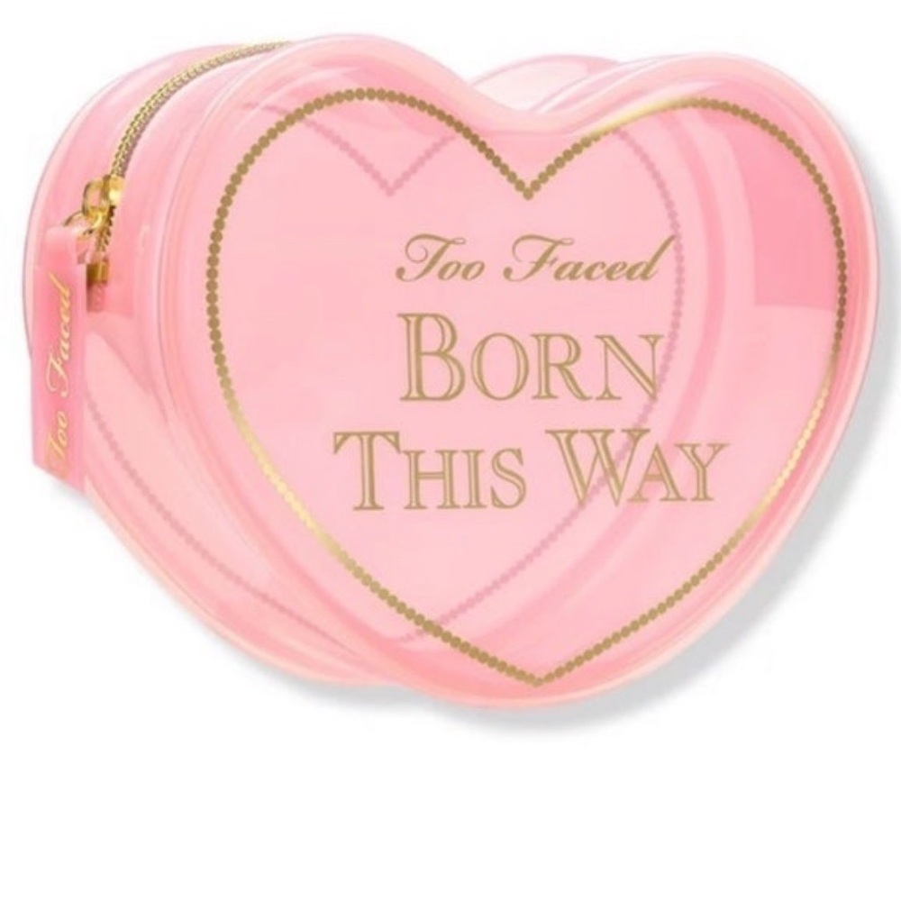 Too Faced Born This Way Pink Heart Cosmetic Case